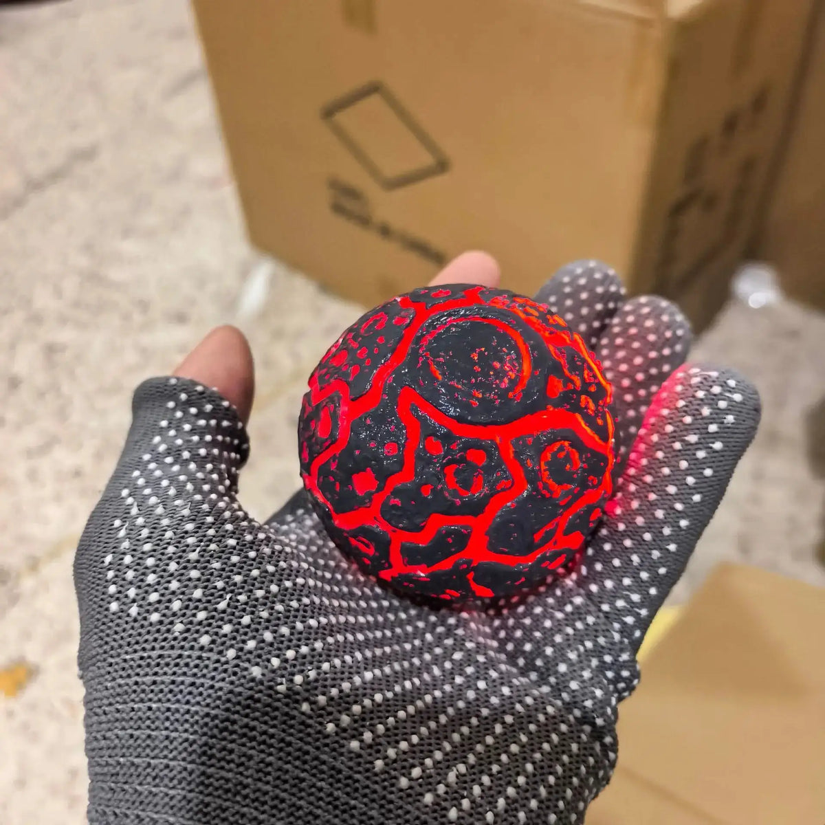 NeeDoh Crunch Stress Ball | Glitter Magma Design | Squeeze Sensory Toy