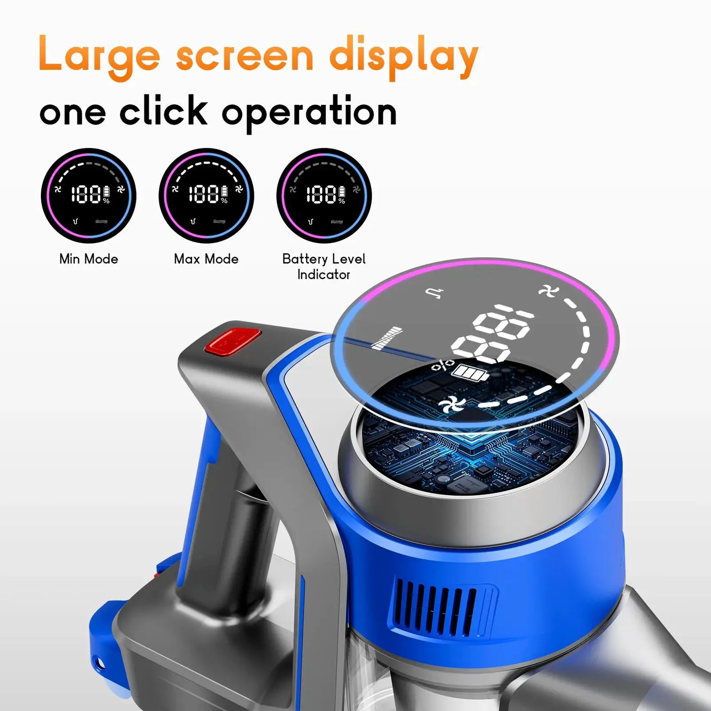 Cordless Vacuum | Wet Dry Handheld | LED High Power Suction | Li Ion