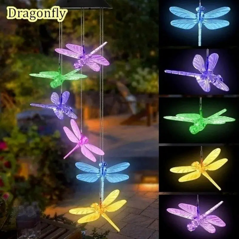 LED Solar Wind Chime Crystal Ball Hummingbird Wind Chime Light Color Changing Waterproof Hanging Solar Light For Home Garden from PriceLows™
