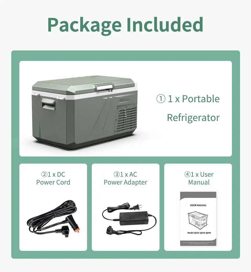 Alpicool QX 25L 30L 40L Car Refrigerator 12/24V DC 100-240V AC Fridge Freezer Dual Zone Portable Compressor Cooler for Camping from PriceLows™