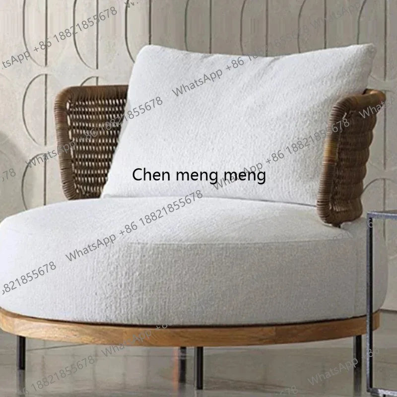 Japanese Style Teak Garden Sofa | Modern Outdoor Furniture | Sponge Cushions