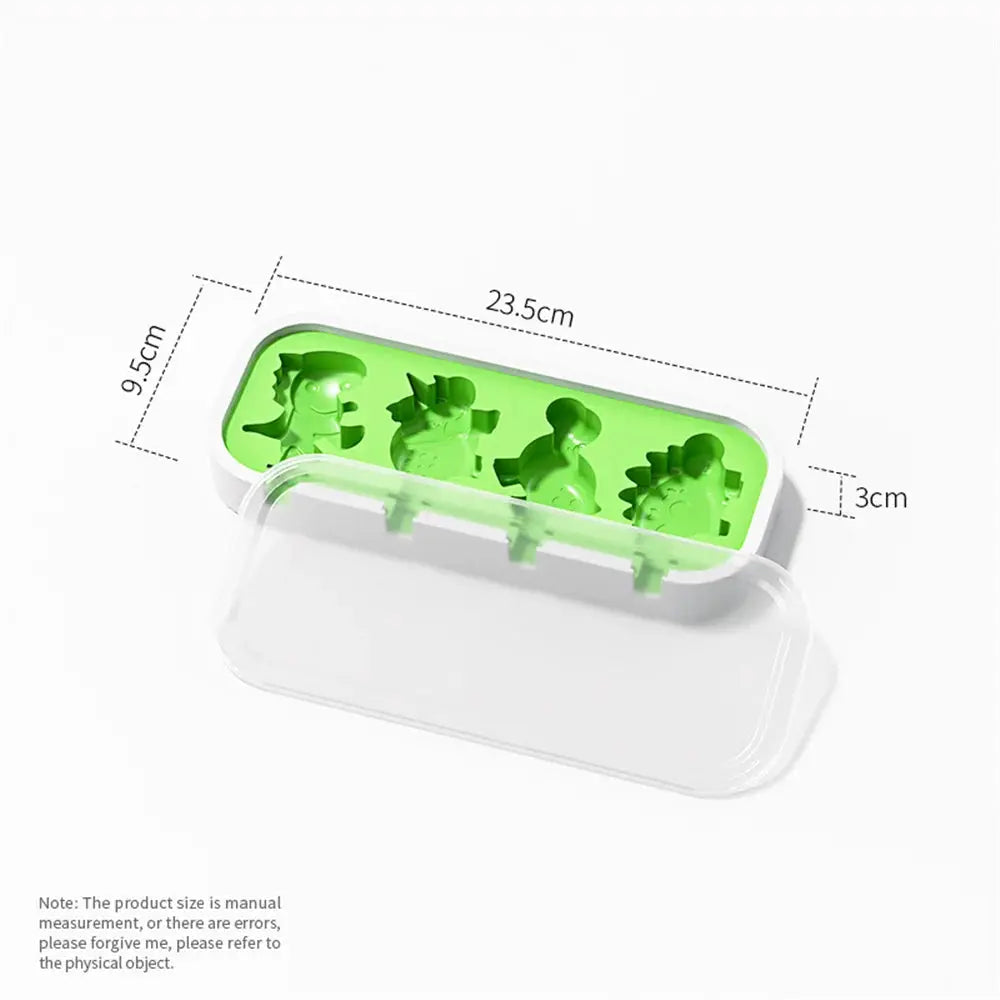 Silicone Ice Cream Mold With Lid And Sticks DIY Popsicle Mould Dinosaur Shape Pastry Mold Kitchen Ice Cream Tool from PriceLows™