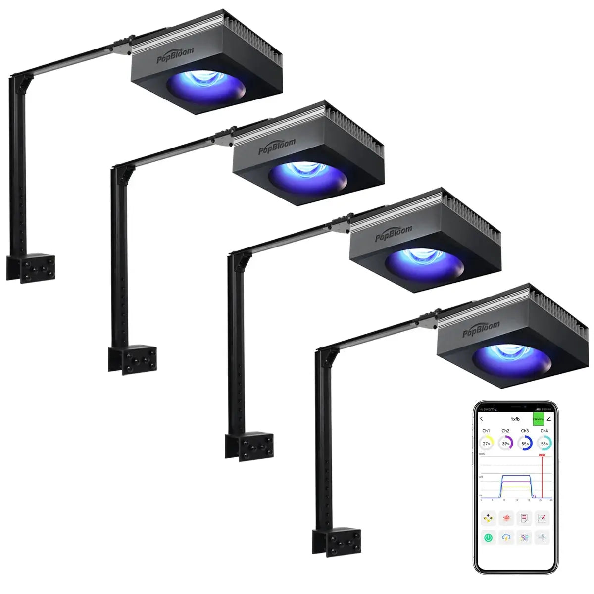 Led Aquarium Light | 400W Full Spectrum | App Control | 96 Inch Compatible