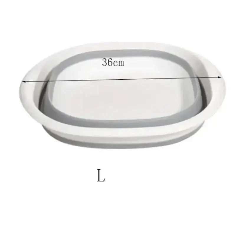 Foldable Foot Bath Tub | Thick Plastic | Portable Basin | 30.5 Cm Size