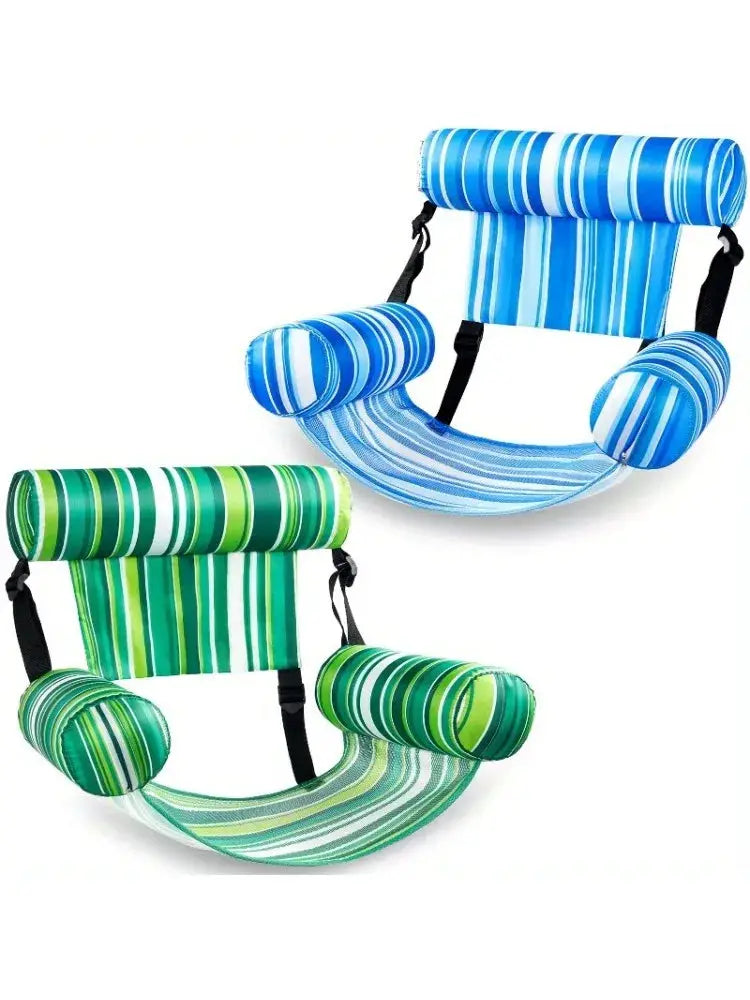 Inflatable Pool Float | 2 Pack | Adjustable Back And Head Support | Adult Size