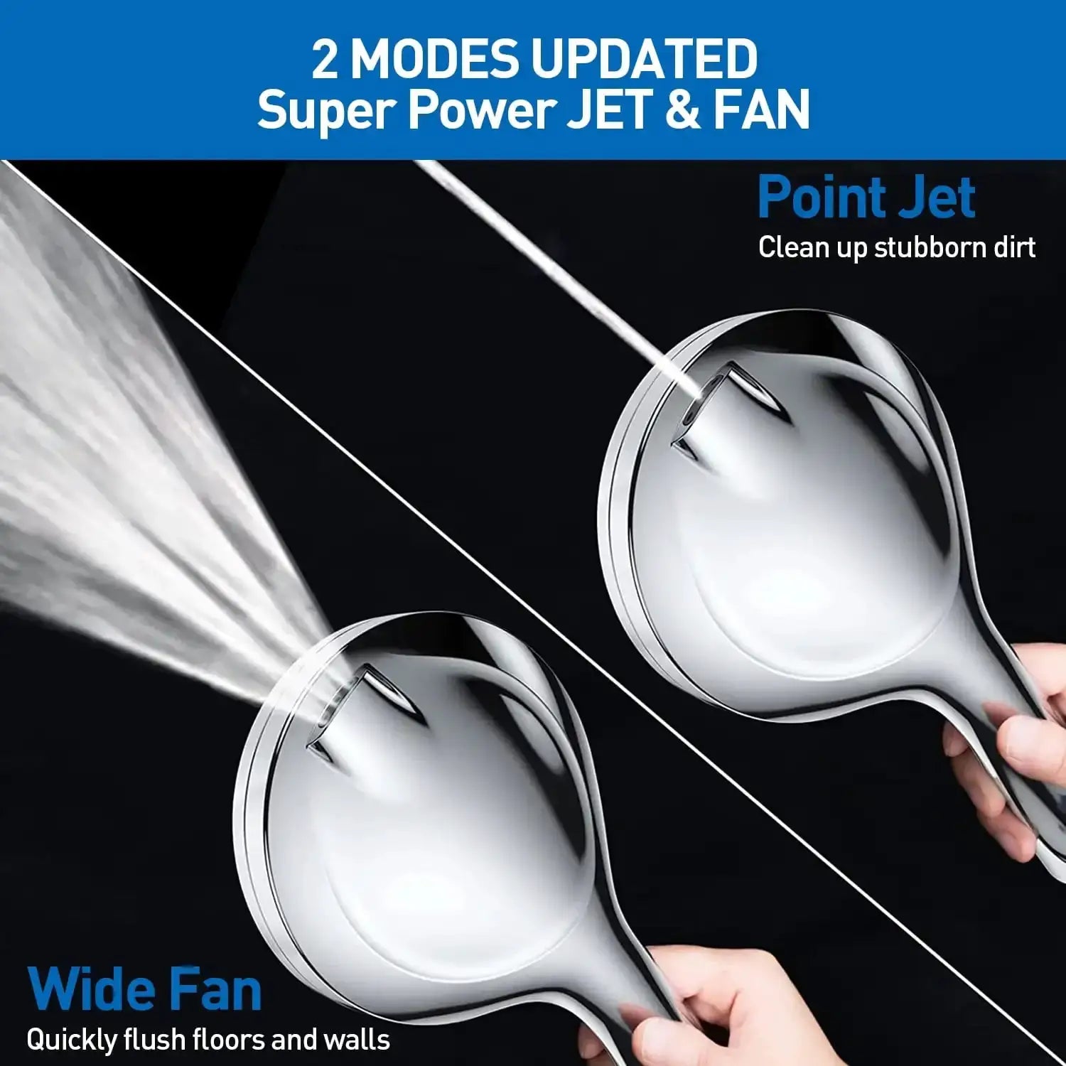 Shower Head with Handheld, High Pressure 10 Modes with 59" Stainless Steel Hose Adjustable Holder from PriceLows™