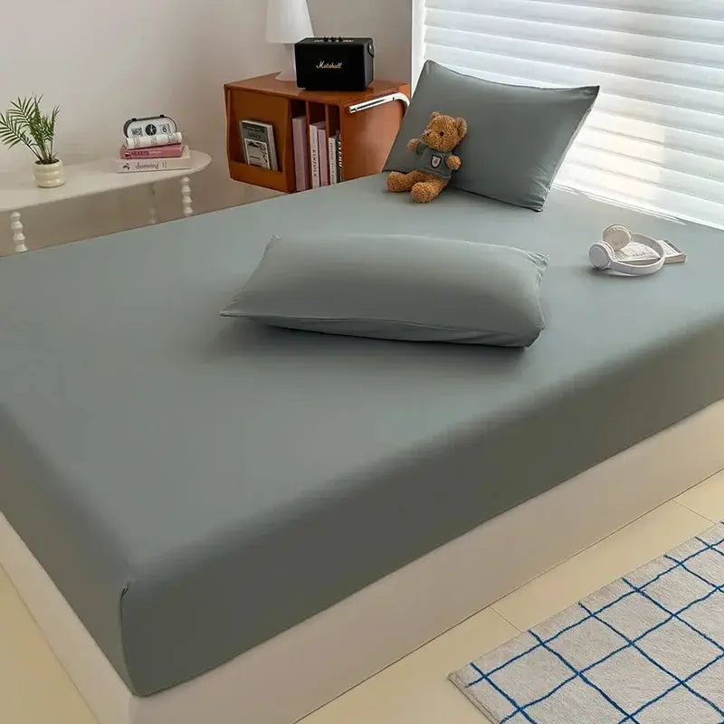 Washed Fitted Sheet with Elastic Bands Non Slip Adjustable Mattress Cover for Single Double King Queen Bed 90x200 150x200 180 from PriceLows™