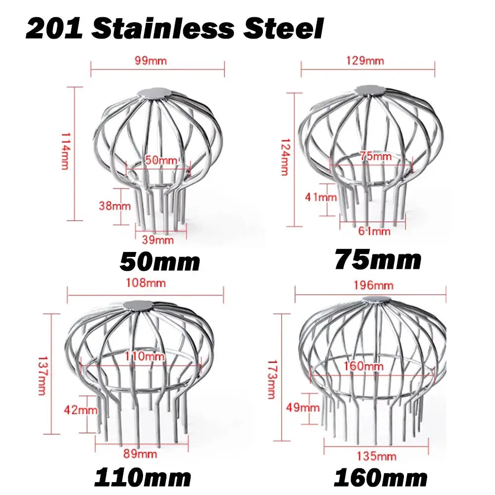 Stainless Steel Floor Drain Strainer | 50 To 160 Mm | Gutter Guard Mesh Cover