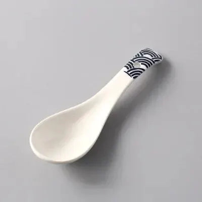 1Pcs Ceramic Spoon Multi-Function Glaze Porcelain Japanese Scoop Porridge Soup Spoon Tableware Restaurant Household Kitchenware from PriceLows™
