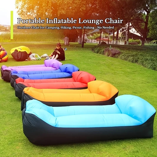 Upgraded Headrest & Pillow Inflatable Sofa - Portable w/ Bag, Easy Use for Camping/Beach/Hiking. from PriceLows™