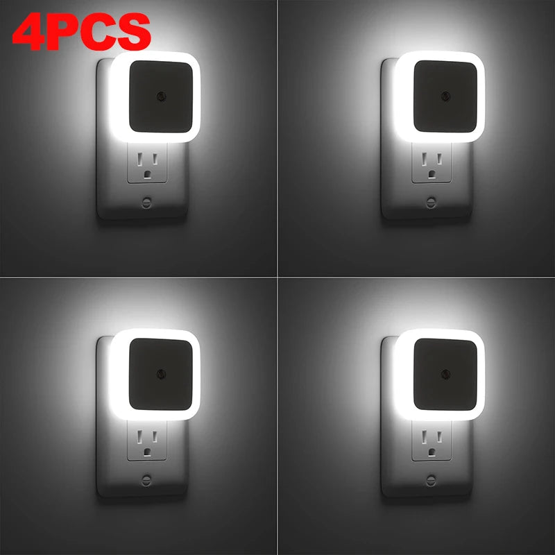 LED Night Light | Plug-In Wall | Dark Sensor Auto | 1-8 Pack