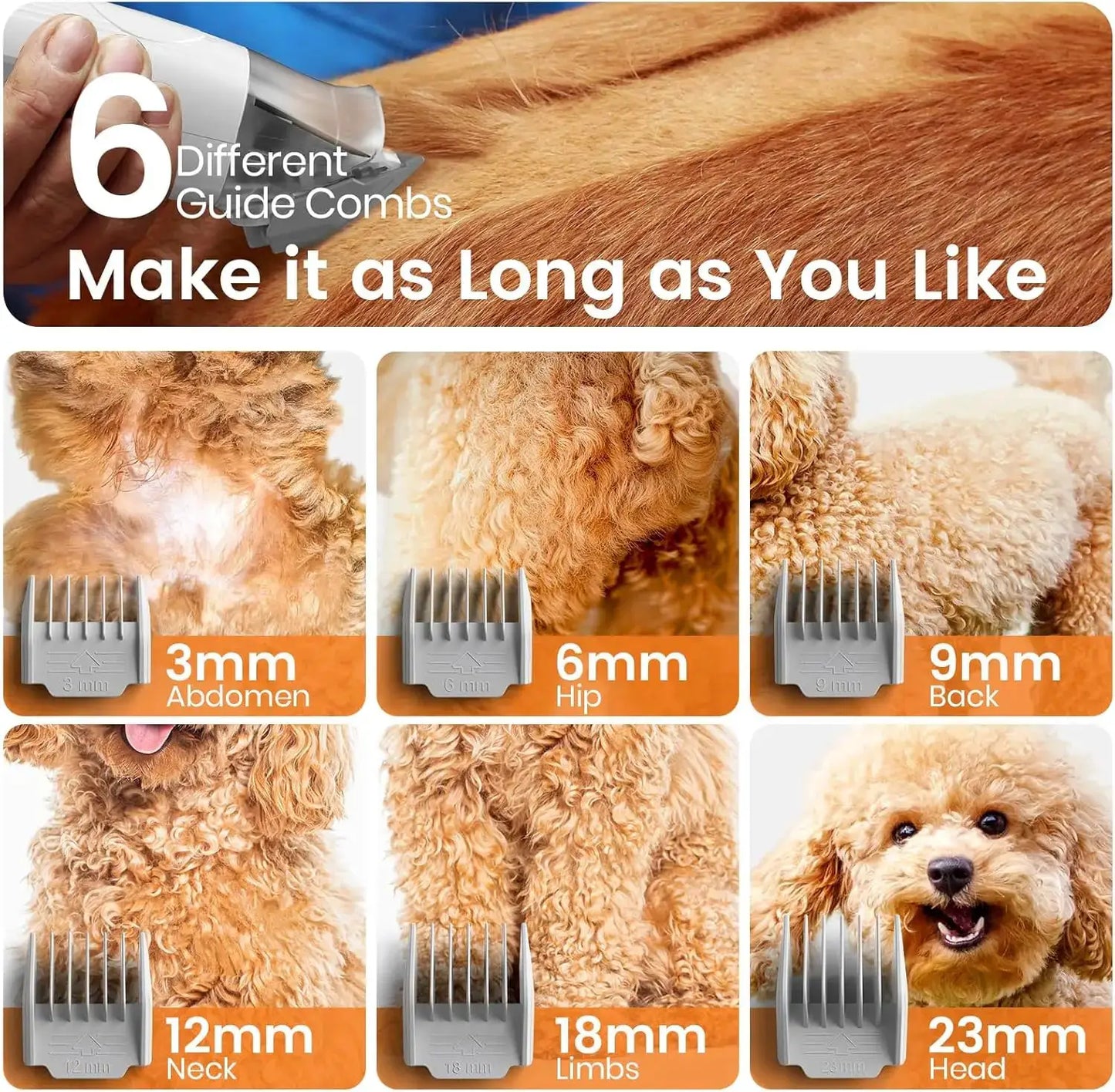 Dog Grooming Vacuum | 1.5L Dust Cup | Clipper Nail Grinder And 7 Tools | Blue