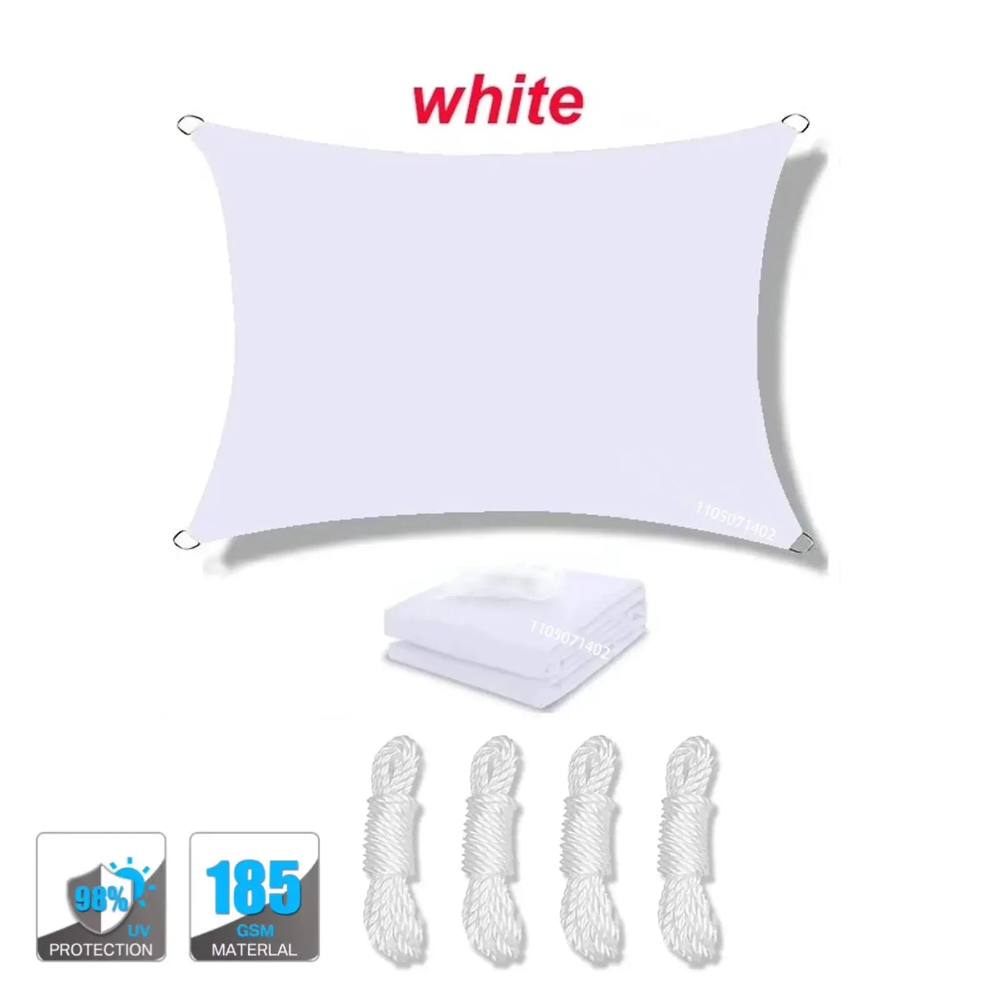 Waterproof Sun Shade Sail | Uv Block | D-Rings | Rectangular