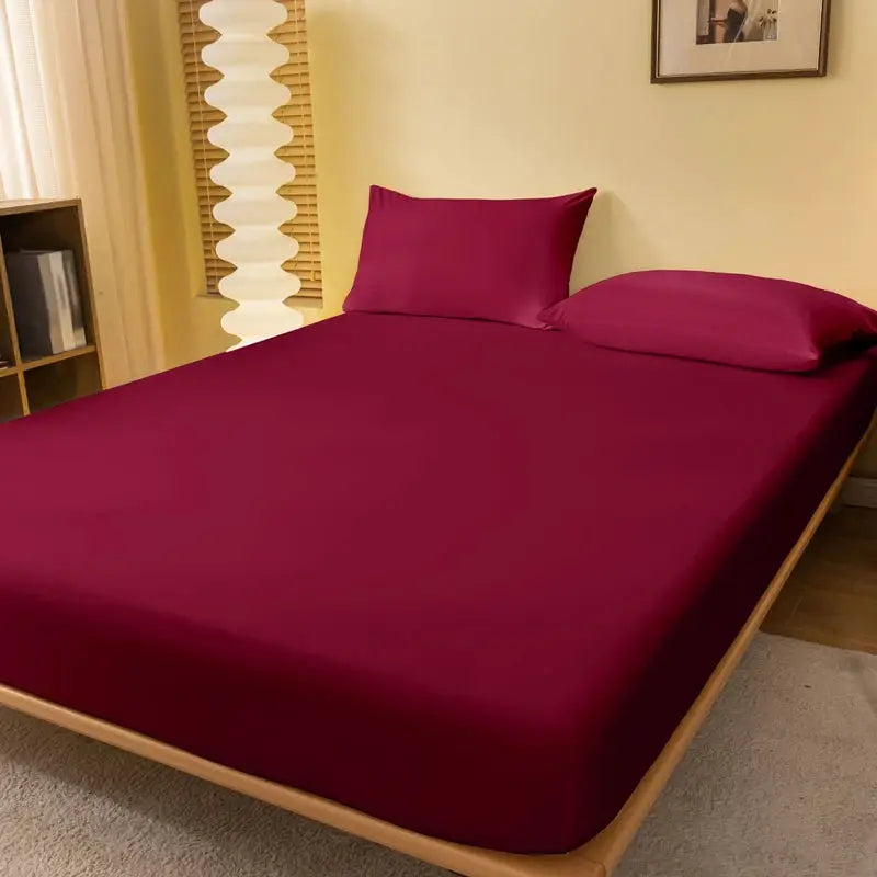 1 piece of solid color matte bed sheet, solid color bed cover for bedroom, bedding (excluding pillowcases) from PriceLows™