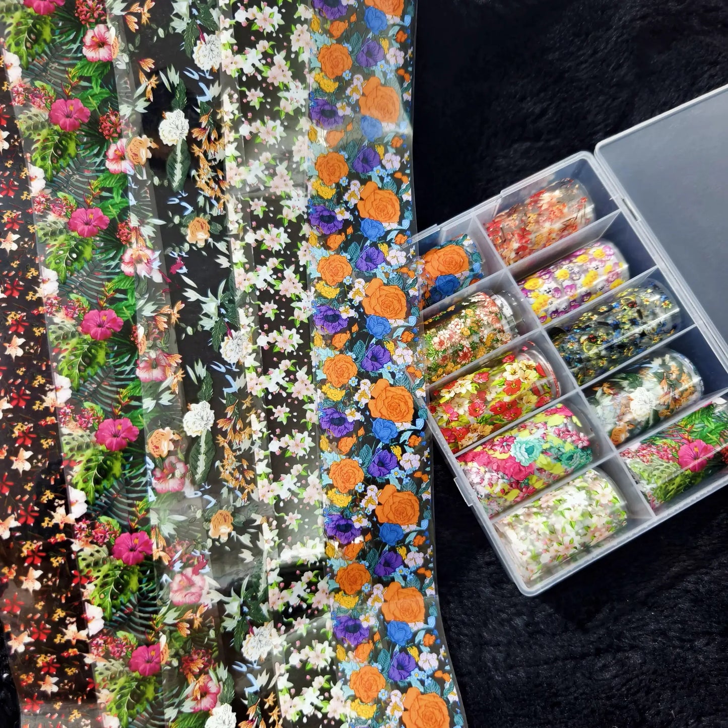 10Rolls Halloween Flower Plaid Angel Marble Bow Nail Foils Transfer Paper Nail Art Stickers Decal Nails Decoration from PriceLows™