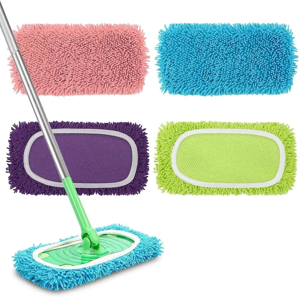 3pcs Reusable Microfiber Mop Pads for Swiffer Sweeper Mop Dry & Wet Mopping Cloths Washable Wet Pads Refill for Mopping Floors from PriceLows™
