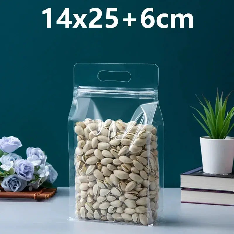 Zip Lock Bags | Capacity 150ml | Stand Up Pouches With Handle | 50 Pcs