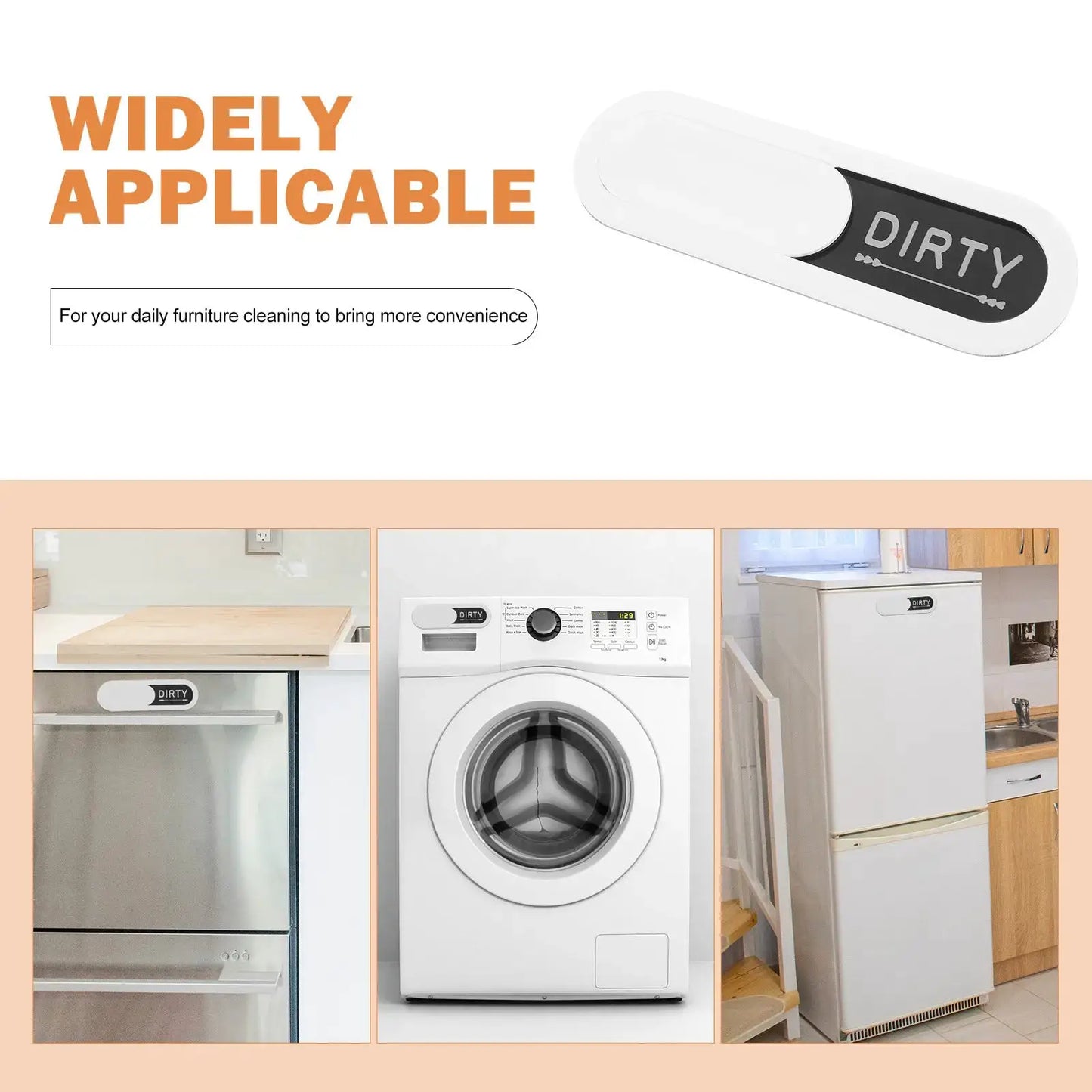 Dishwasher Sign | Magnetic Indicator | Clean Dirty | Abs Acrylic