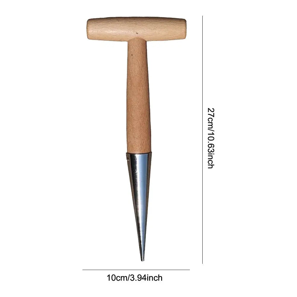 Hand Dibber Stainless Steel Seed Planter Tool With Wood Handle Seed Dibber for Transplanting Plants Planting Bulb Digging from PriceLows™