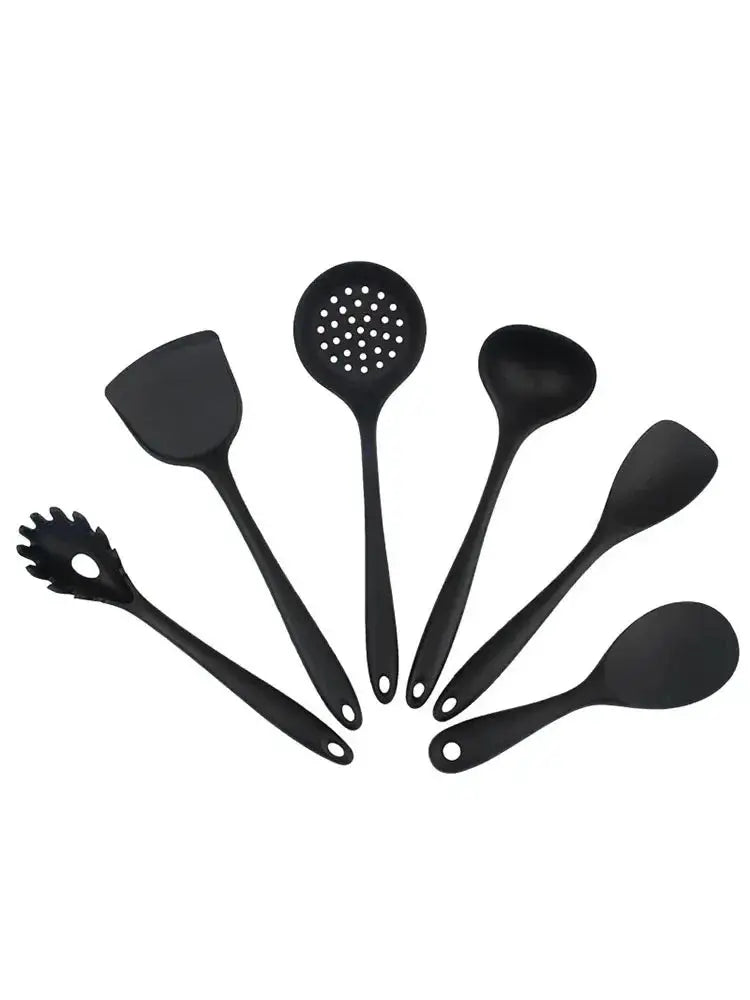 6Pcs Silicone Kitchen Utensils Set Spatulas,Slotted Spoon, Rice Scoop Dishwasher Safe Heat Resistant Utensilios Cooking Tools from PriceLows™