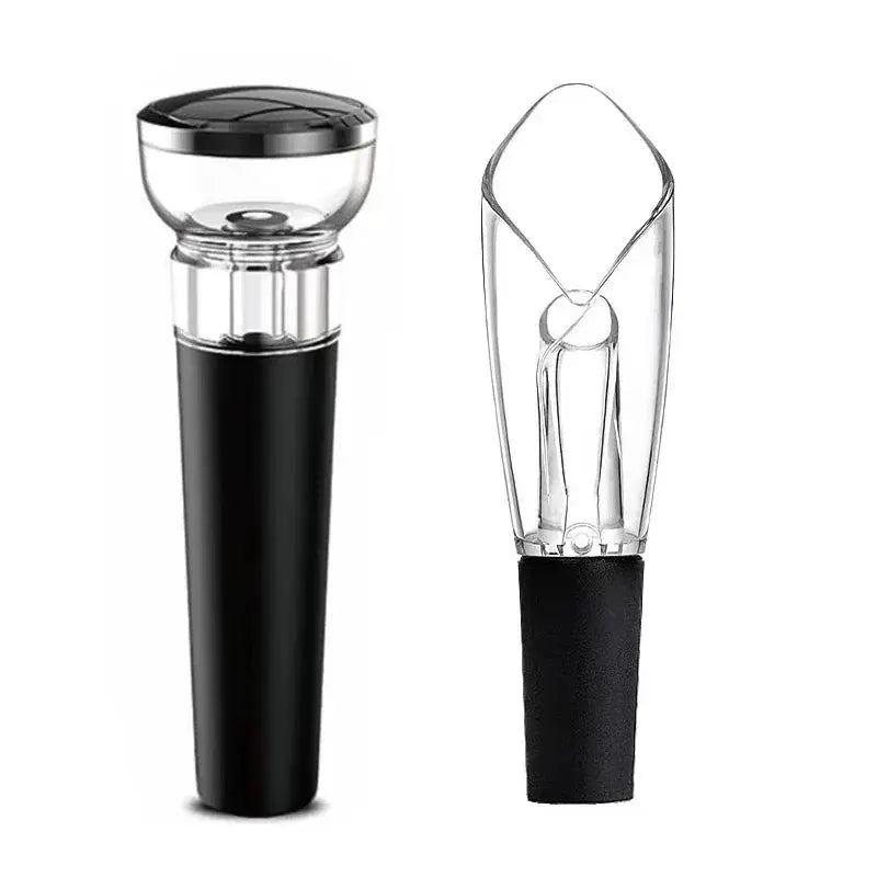 Wine Aerator Pourer Spout and Wine Stopper Vacuum Pump, Wine Decanter with Aerator Improved Flavor Enhanced Bouquet Bubbles from PriceLows™