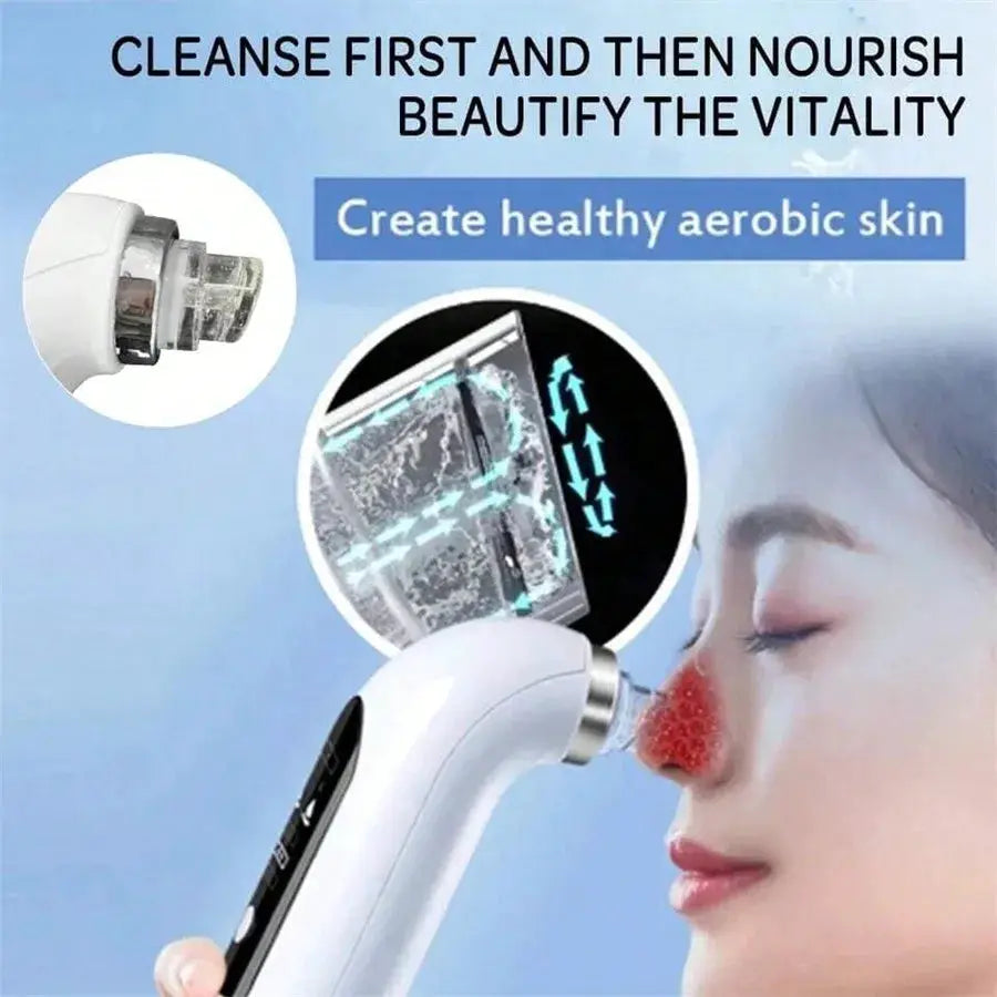Face Beauty Pore Vacuum Facial Cleaner, Blackhead Remover, USB Charging Water Circulation Facial Cleaning Tool from PriceLows™