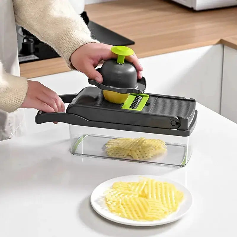 Vegetable Cutter | Stainless Steel Blades | Multifunctional Grater | Model 6208