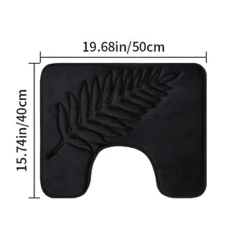 3 Piece Bathroom Mat Memory Foam Ultra Soft and Absorbent Leaf Bath Rugs Thick Washable For Bathroom Toilet Tub Mat Set from PriceLows™