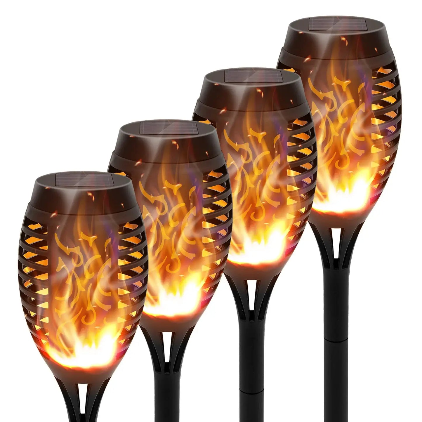 4/6/8/12Pcs Solar Flame Torch Light LED Flickering Outdoor Decoration Powered For Lawn Path Yard Patio Floor Night Lamp from PriceLows™