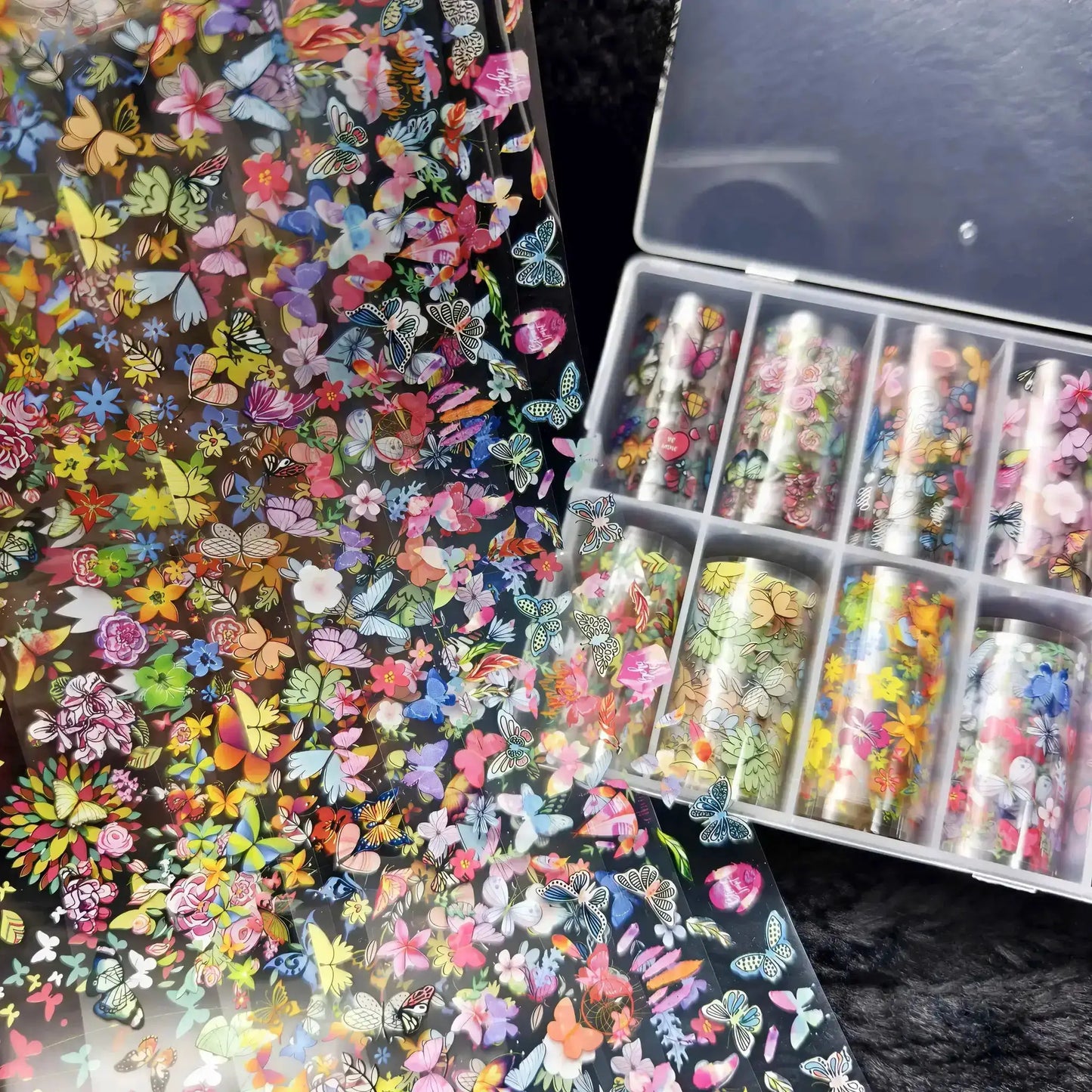 10Rolls Halloween Flower Plaid Angel Marble Bow Nail Foils Transfer Paper Nail Art Stickers Decal Nails Decoration from PriceLows™