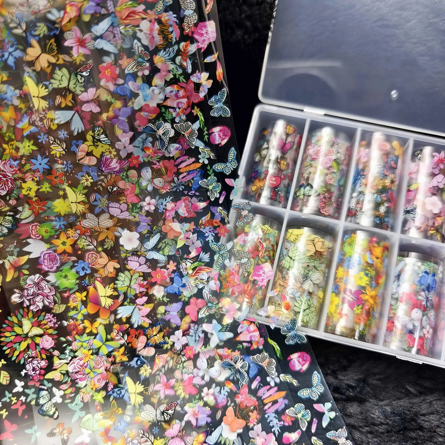 10Rolls Halloween Flower Plaid Angel Marble Bow Nail Foils Transfer Paper Nail Art Stickers Decal Nails Decoration from PriceLows™