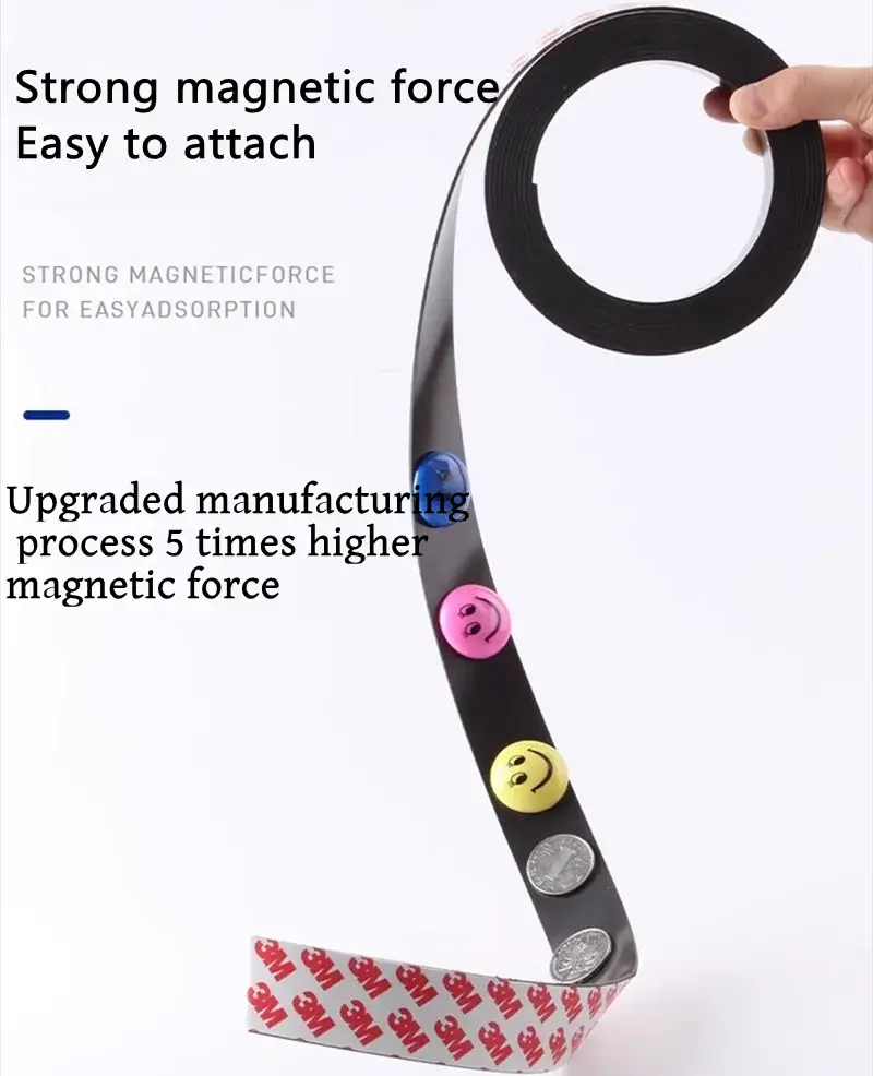 3M Magnetic Strong Adhesive Tape Double-Sided 10Mm/20Mm/30Mm/40Mm Self-adhesion Screen Window Curtain Soft Magnet Adhesive Tape from PriceLows™