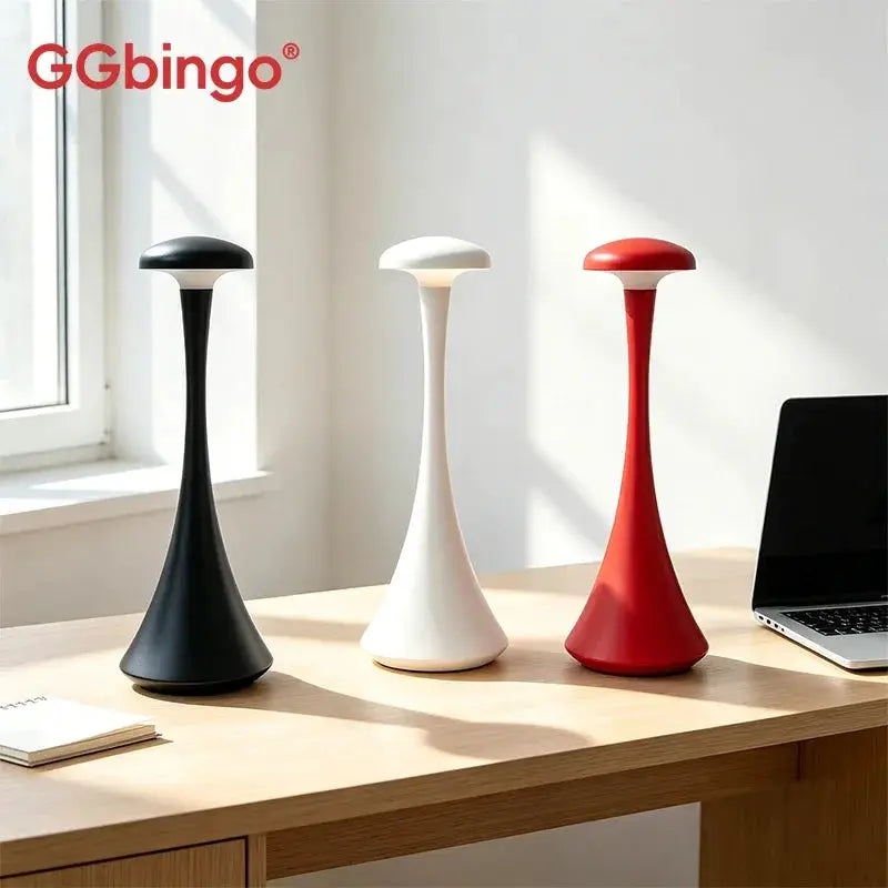 Mushroom Table Lamp | Touch Control | Rechargeable USB C | 2000mAh