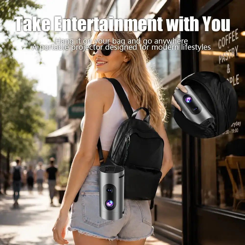 Home Projector | Android 13 | Wi-Fi 6 | Built-In Speaker