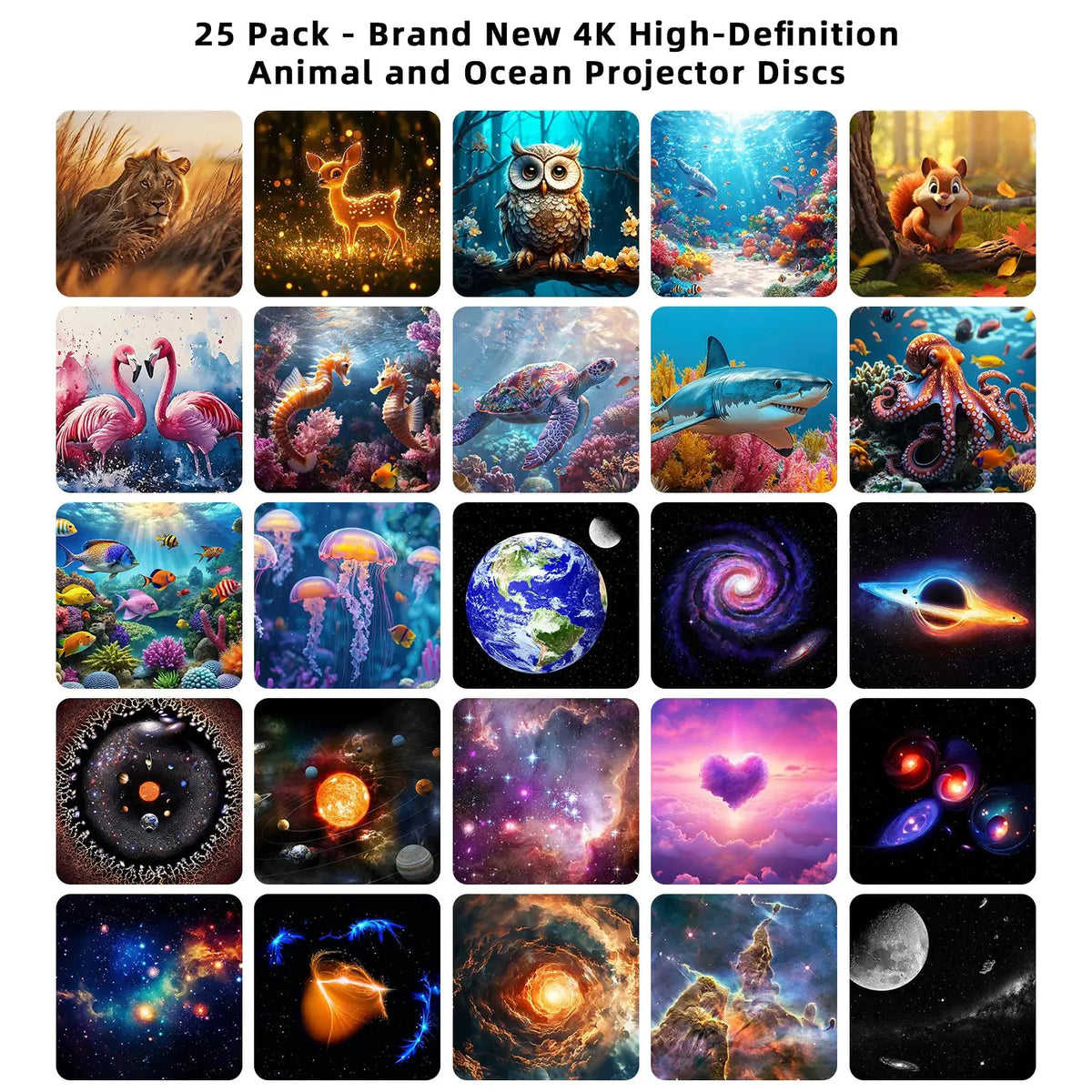 Galaxy Projector | LED Night Light | 25 Patterns | Remote Control
