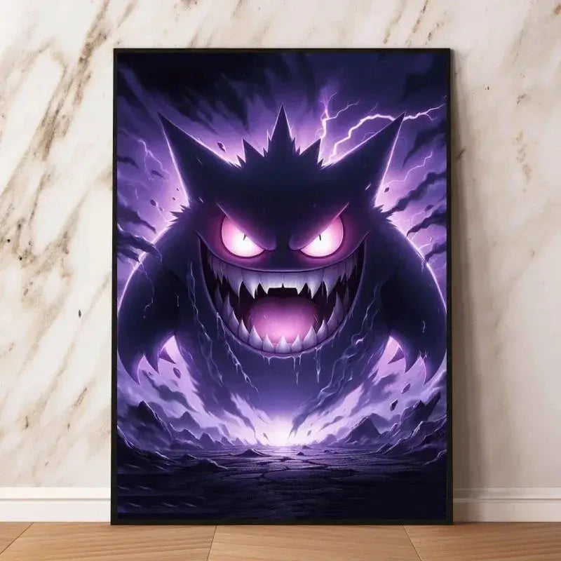 Cartoon Anime Pokemon Gengar Character Poster Print Kids Room Bedroom Decoration Painting Children's Holiday Gifts Classic from PriceLows™