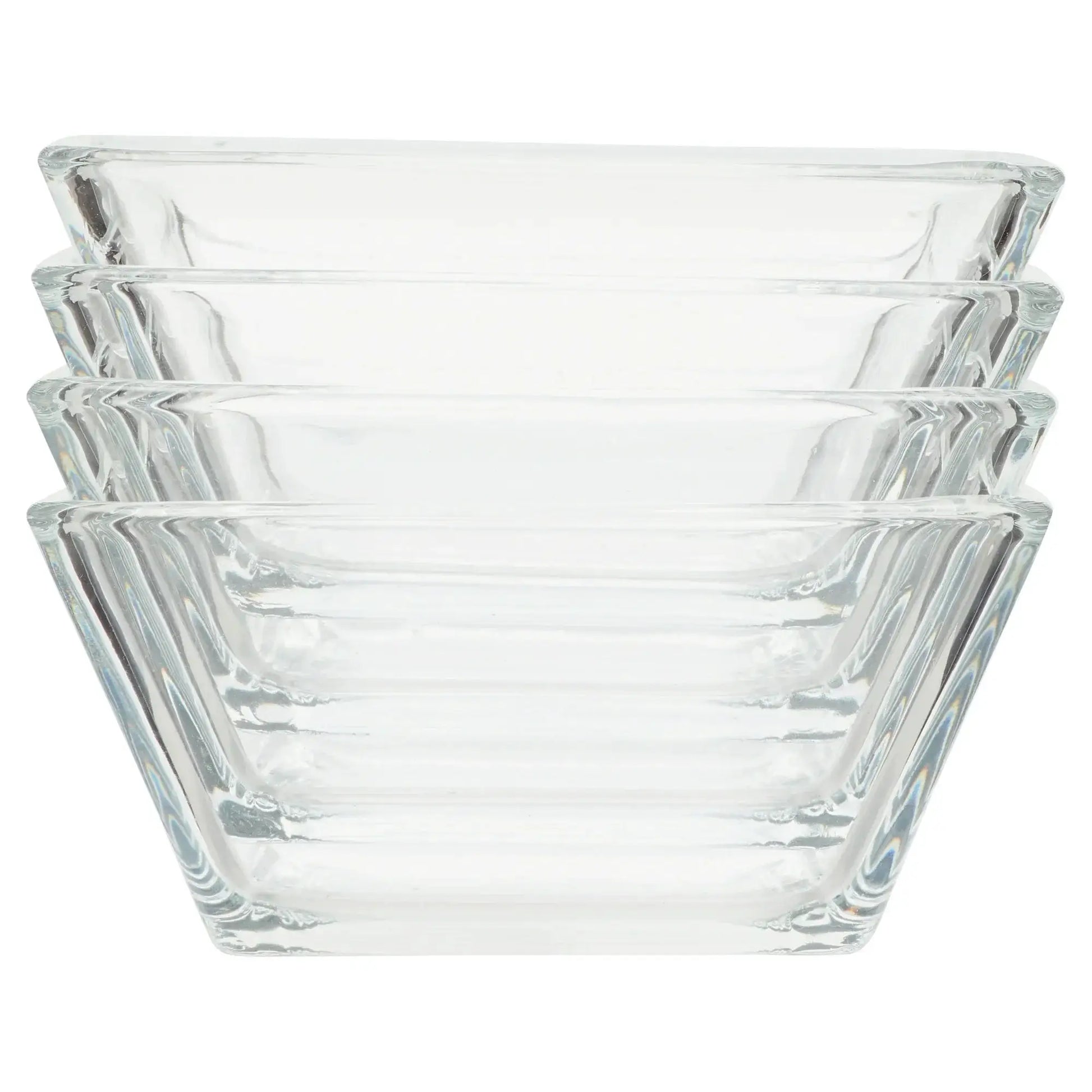 12-Piece Square Clear Glass Dinnerware Set, Elegant and Durable Tableware for Everyday Use, Perfect for Home, Dining Room, Kitchen, or Special Occasions, Includes Plates, Bowls, and Serving Pieces, Microwave and Dishwasher Sa from PriceLows™