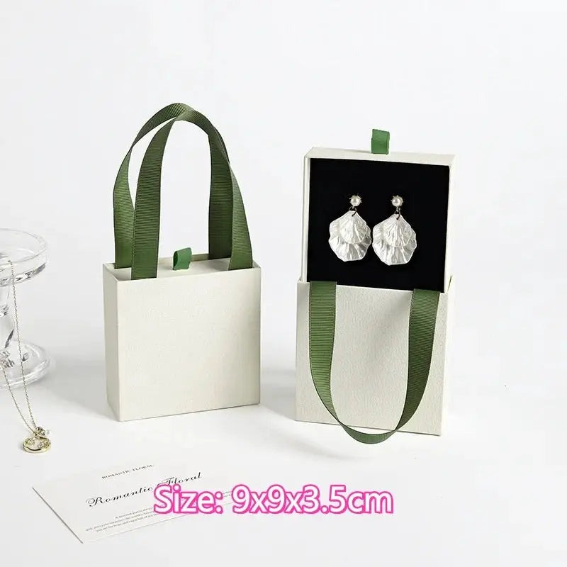 Paper Pull-Out Drawer Jewelry Box Handheld Jewelry Packaging Box Wearing Armor Ring Earring Necklace Storage Gift Box from PriceLows™