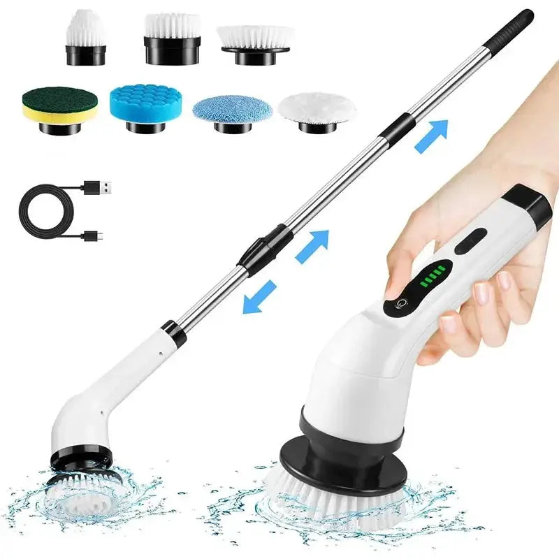 Electric Cleaning Brush | Cordless Spin Scrubber | Kitchen And Bathroom | Pack