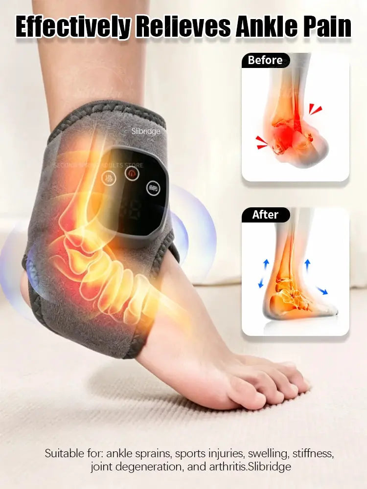Portable Heated Foot Massager | Cordless Electric Vibration | Medium Size