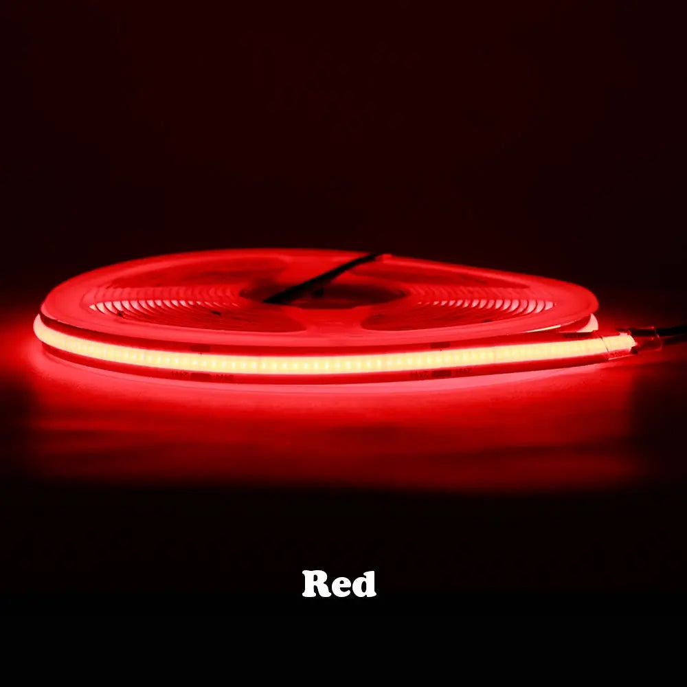 COB LED Strip 480 528 Chips/M High Density Flexible FOB Led Red Green Blue Warm Nature Cool White Linear Dimmable Light 12V 24V from PriceLows™