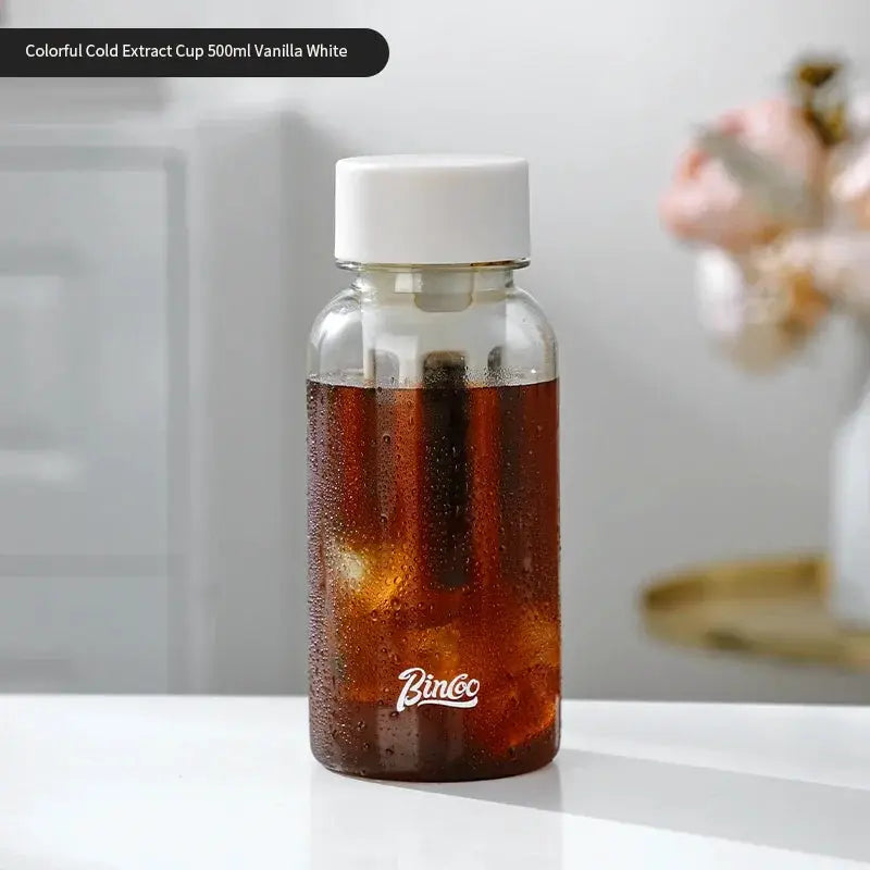 Bincoo 600ml Cold Brew Coffee Tea Maker with 300-Mesh Filter Leakproof Iced Drink Travel Tumbler BPA-Free Tritan Material from PriceLows™