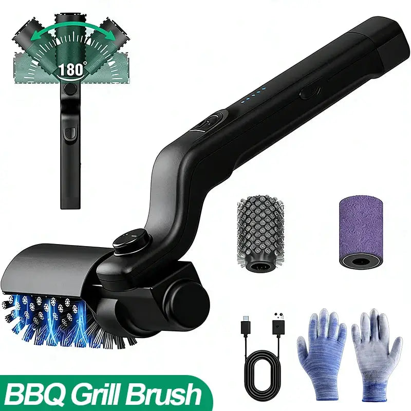 Electric BBQ Grill Brush | 3 Speed Settings | 180 Degree Adjustable Head