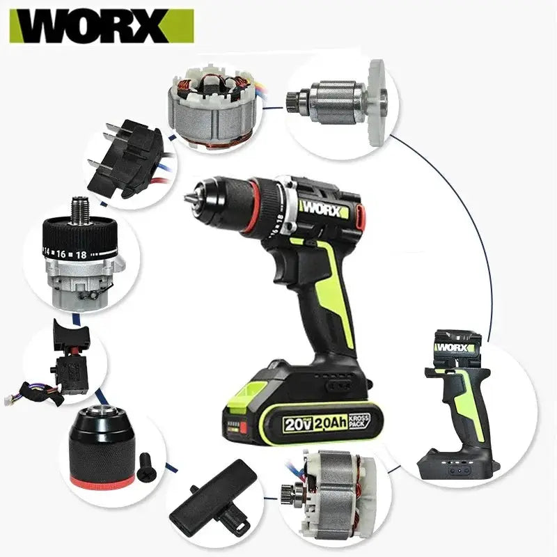 Orginal new Switch Driver motor reducer casing toothed wheel shell chuck parts for WORX WU173 Electric screwdriver from PriceLows™