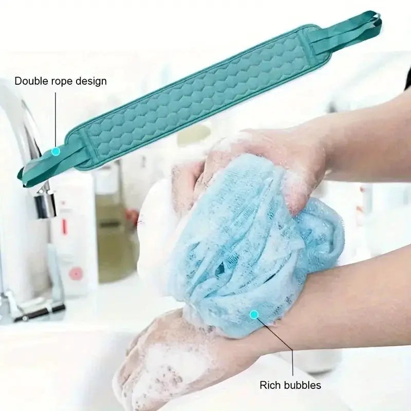 Bath Exfoliating Set | 3-Piece | Gloves, Flower, Scrubber | Bathing Accessories