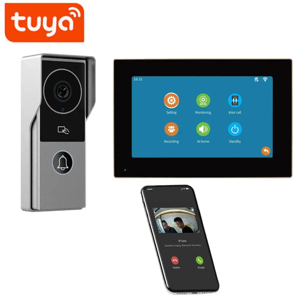 Smart Video Intercom | 1080P HD Camera | Touch Monitor | 7 10 Inch