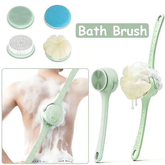 Electric Body Brush | 4 Interchangeable Heads | Waterproof | Back Scrubber