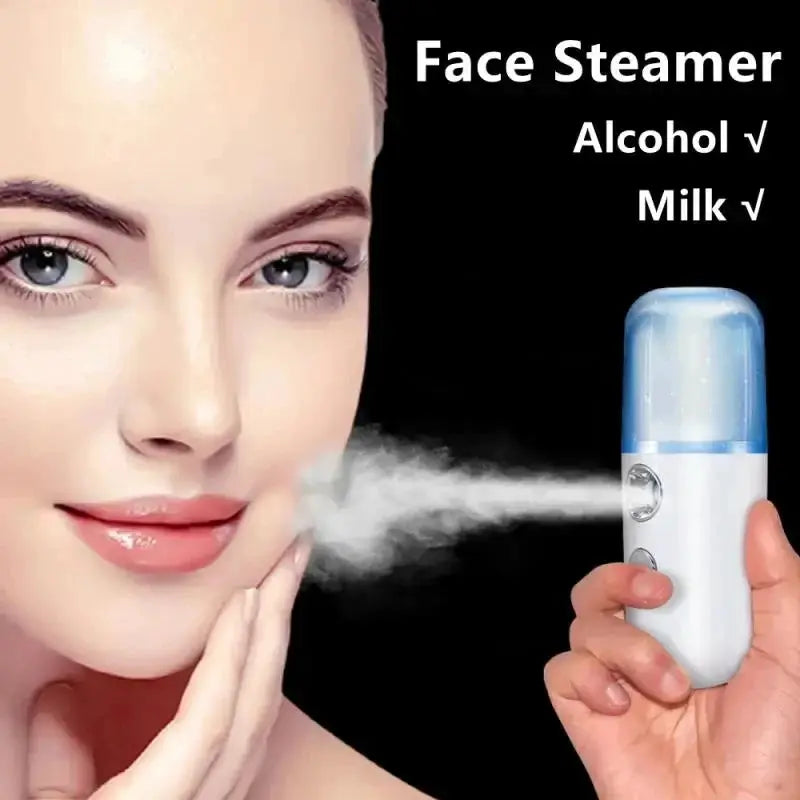 Rechargeable Nano Mist Sprayer | Portable Facial Steamer | USB Powered Skin Care