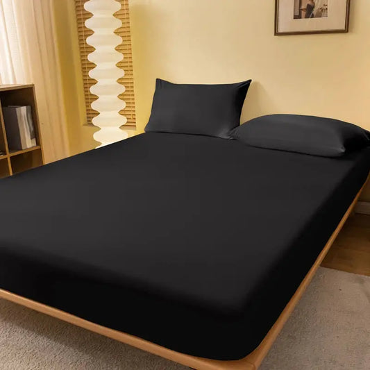 1 piece of solid color matte bed sheet, solid color bed cover for bedroom, bedding (excluding pillowcases) from PriceLows™