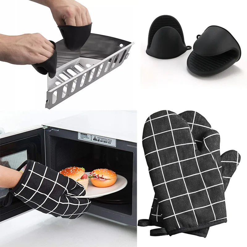 Oven Mitts | Heat Resistant | Non Slip Grip | One Size